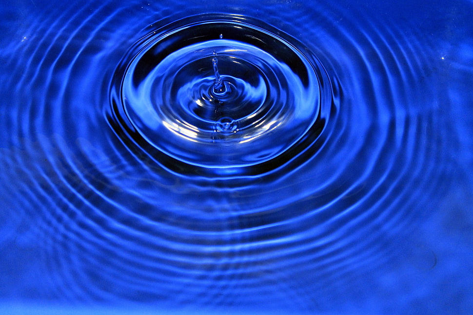 closeup photo of water ripple effect HD wallpaper