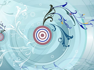 Target,  Patterns,  Ice,  Blue HD wallpaper