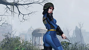 female game character, digital art, artwork, Fallout 4, Fallout