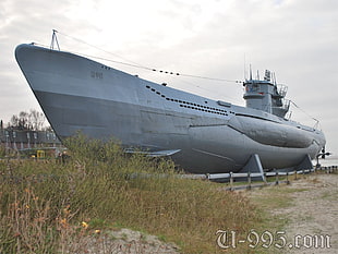 white cargo ship, military, ship, submarine, World War II HD wallpaper