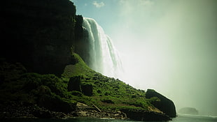 green and white floral textile, Niagara Falls, waterfall, Ontario
