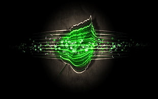 green and white leaf graphic illustration