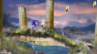 Sonic Wings illustration, Sonic, Sonic the Hedgehog, Orioto, video games