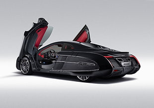 black and red luxury car HD wallpaper