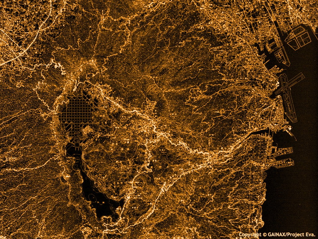 Project Eva map, Neon Genesis Evangelion, map, Tokyo, Hakone