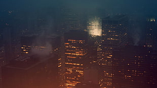skyscraper during nighttime