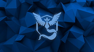 blue Pokemon team winged logo HD wallpaper