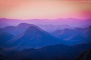 dawn, landscape, mountains, nature HD wallpaper
