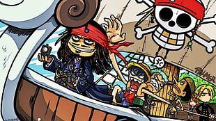 One Piece digital wallpaper, One Piece, crossover, Monkey D. Luffy, Roronoa Zoro HD wallpaper