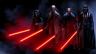 four Star Wars characters HD wallpaper
