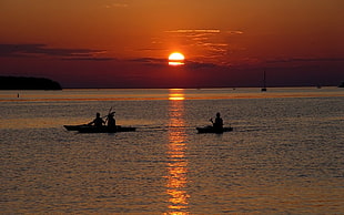two kayaks, Sun