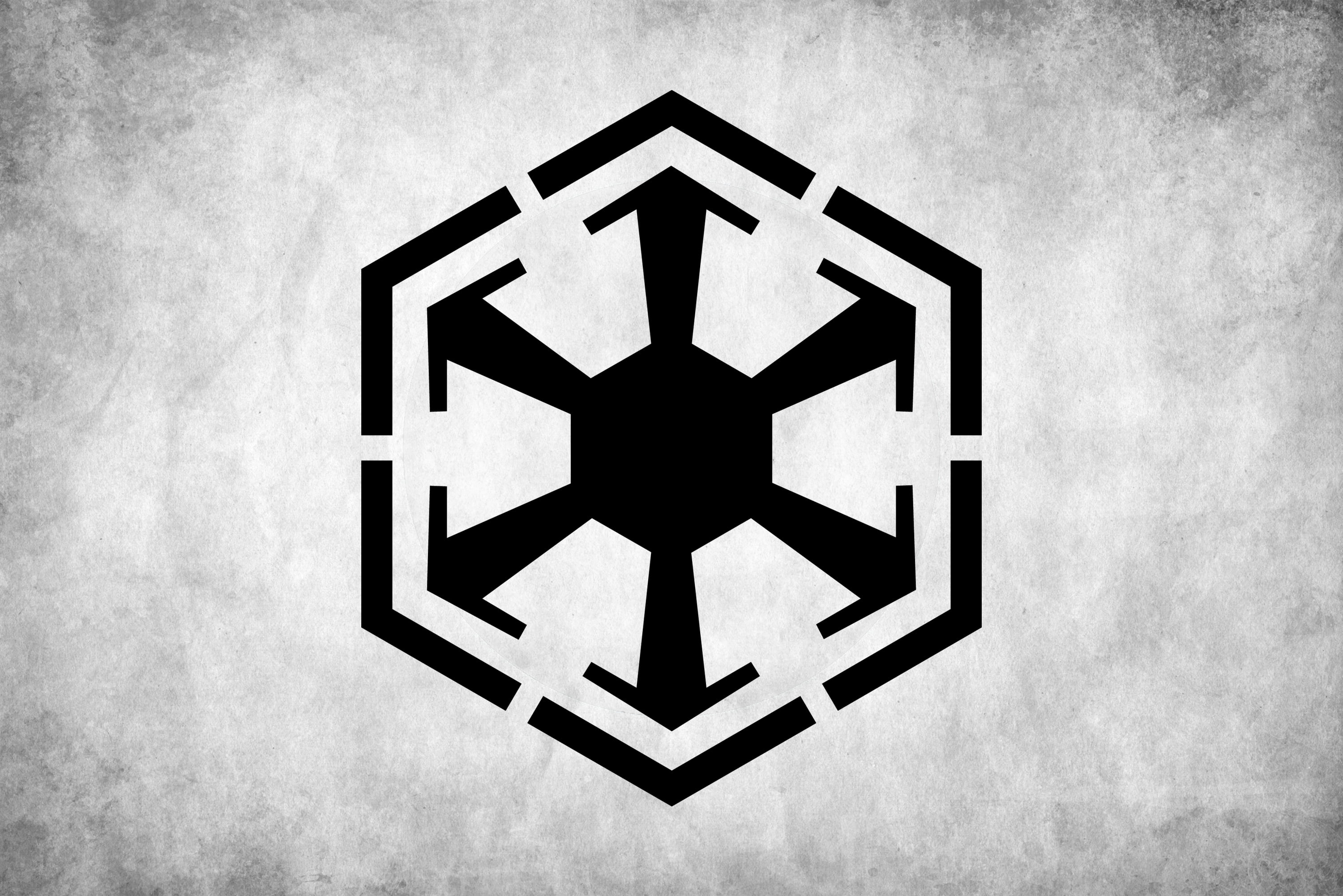hexagonal black logo, Star Wars