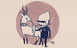 drawing of boy with antelope