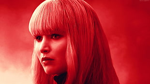 woman's face, Red Sparrow, Jennifer Lawrence, 4k