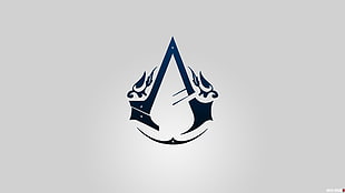 Assassin's Creed logo, Assassin's Creed, symbols, video games, simple background