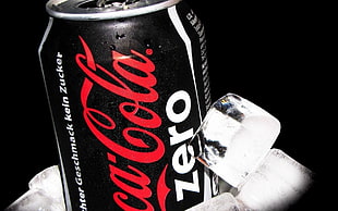 Coca-Cola zero surrounded by tube ices