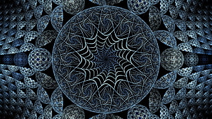 blue and gray spiral illusion graphic wallpaper