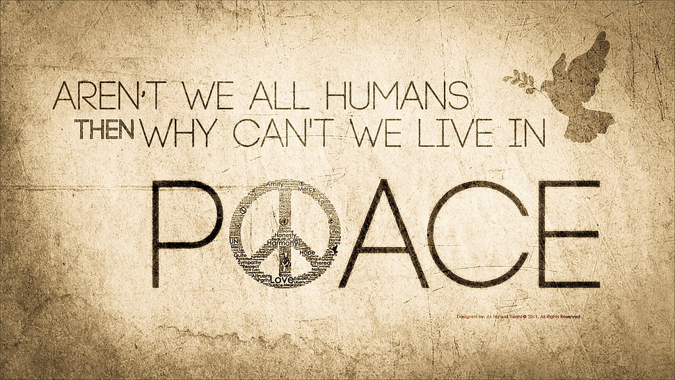 brown background with peace text overlay, writing, peace, typography HD wallpaper