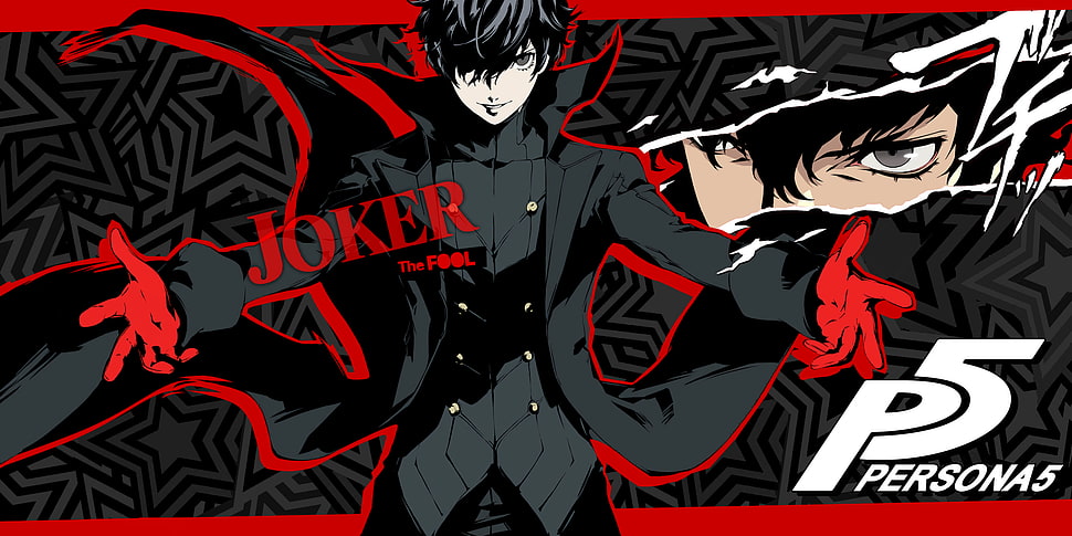 Joker cartoon character, Persona 5, Protagonist (Persona 5), Persona series HD wallpaper