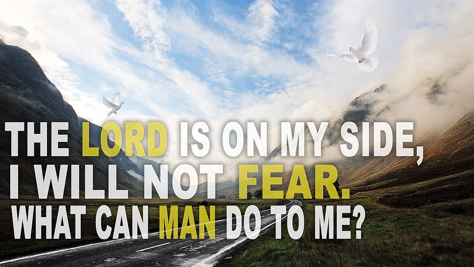 The Lord is on my side, qoute, motivational, inspirational, God, Jesus Christ HD wallpaper