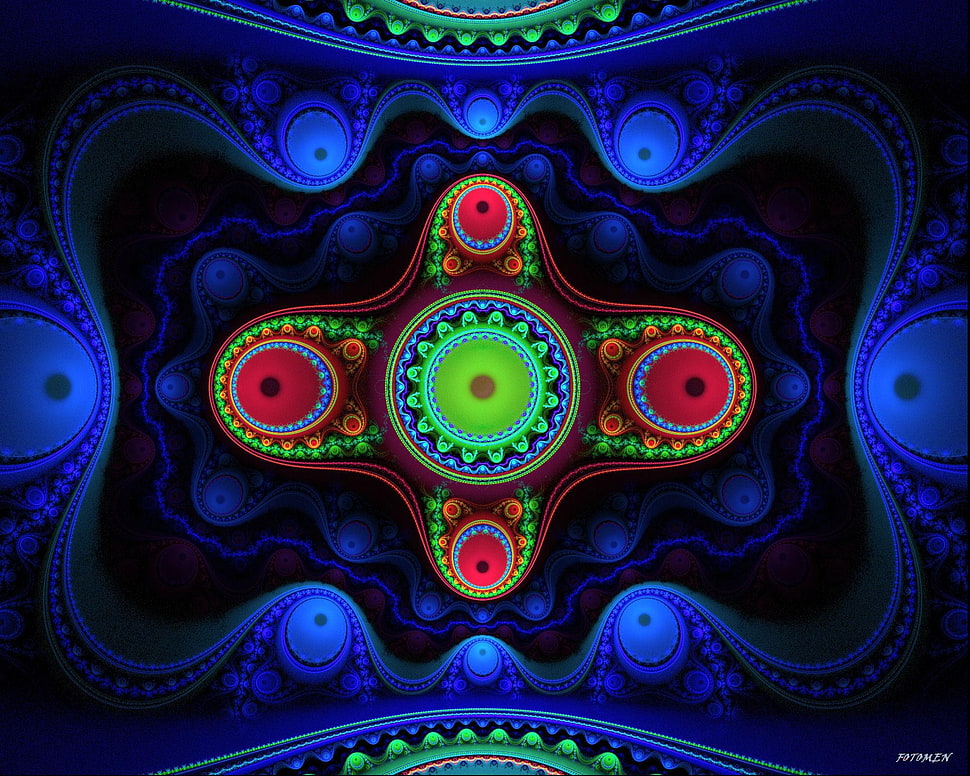kaleidoscope illusion digital artwork HD wallpaper