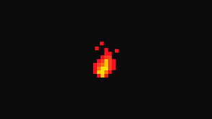 pixelated fire illustration