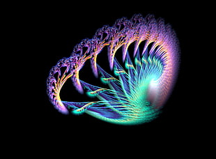 green and pink 3D illustration