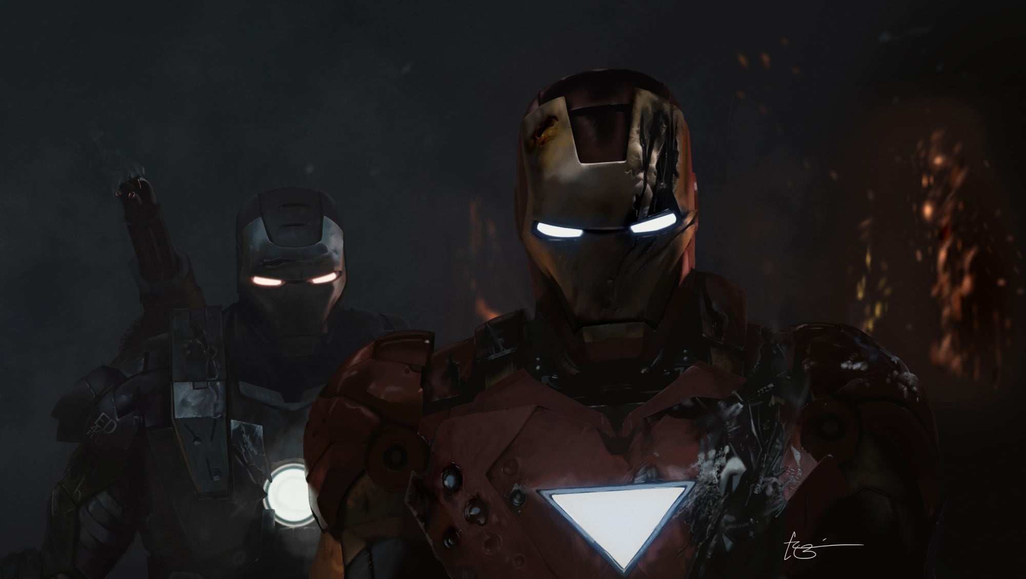 Iron Man And Warmachine Iron Man 2 Movie Still Iron Man Hd