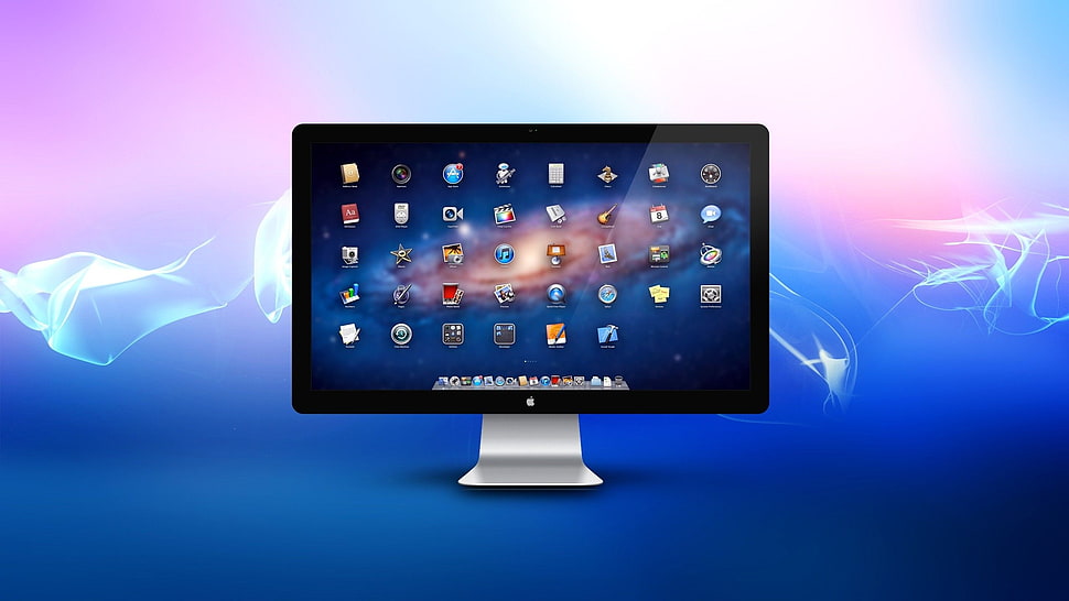 black and silver Apple iMac HD wallpaper