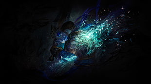 man holding sword digital wallpaper, fantasy art, Garen (League of Legends)