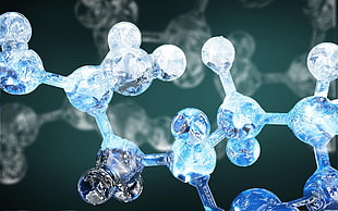 blue and white DNA