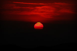 lunar eclipse, red, sunset, Darrel Gamble, clouds HD wallpaper