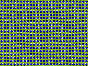 blue and white polka dot textile, optical illusion, grid, abstract