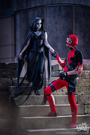 Deadpool and Lady Death from Marvel costumes, Deadpool, death, Death (Marvel), cosplay