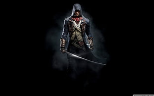 Assassin's Creed game digital wallpaper, Assassin's Creed, sword, Assassin's Creed:  Unity, video games