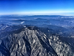 aerial view of mountain at daytime