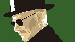 man in black collared top illustration, Breaking Bad, Walter White, Heisenberg
