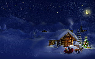 Santa Claus illustration, Christmas, New Year HD wallpaper