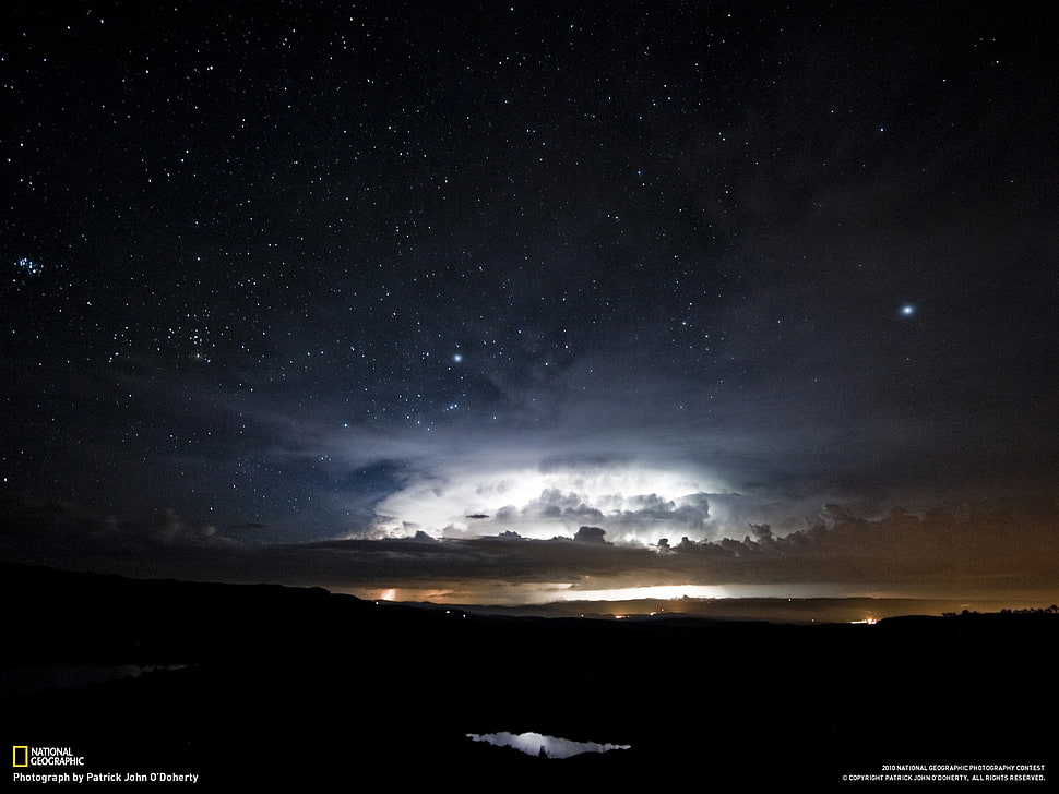 National Geographic, space art, space, sky, clouds HD wallpaper