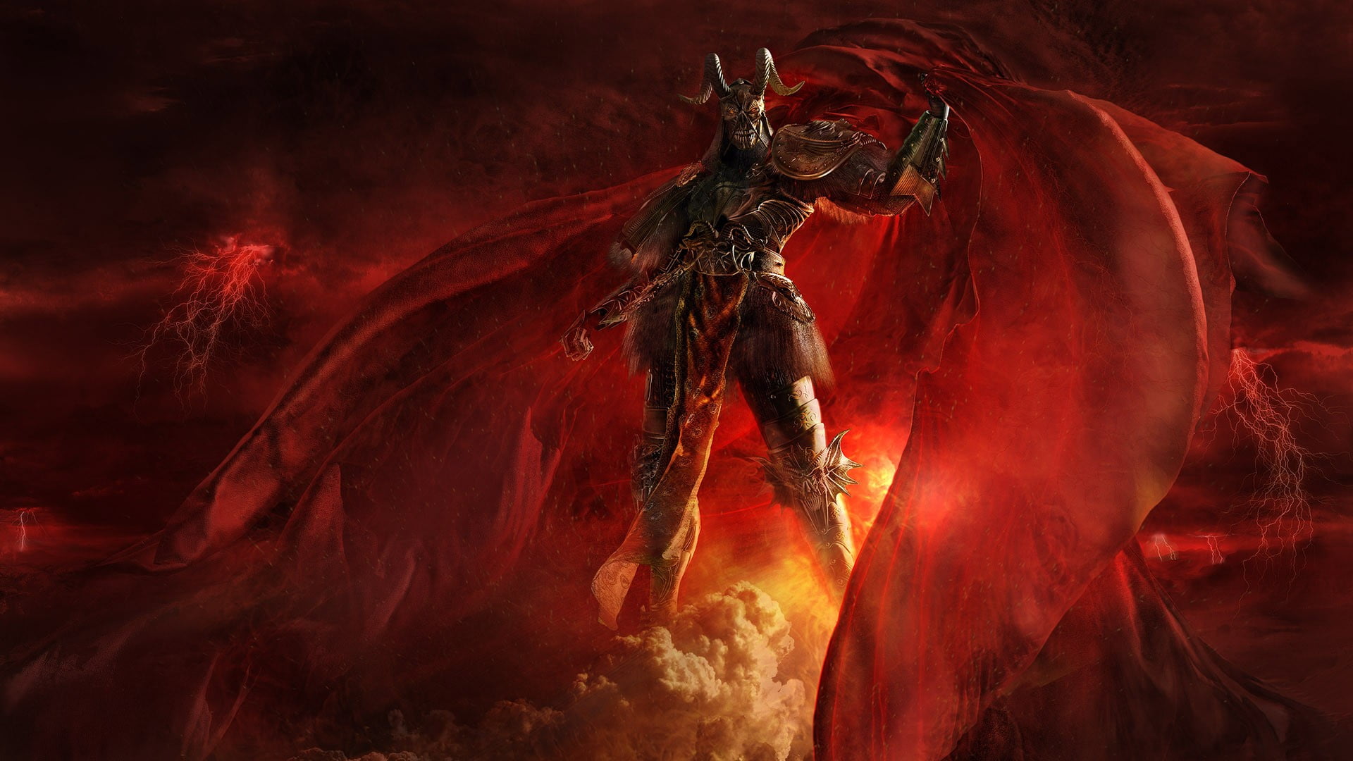 demon warrior wallpaper, demon, fantasy art