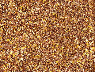 pile of gold-colored pebbles