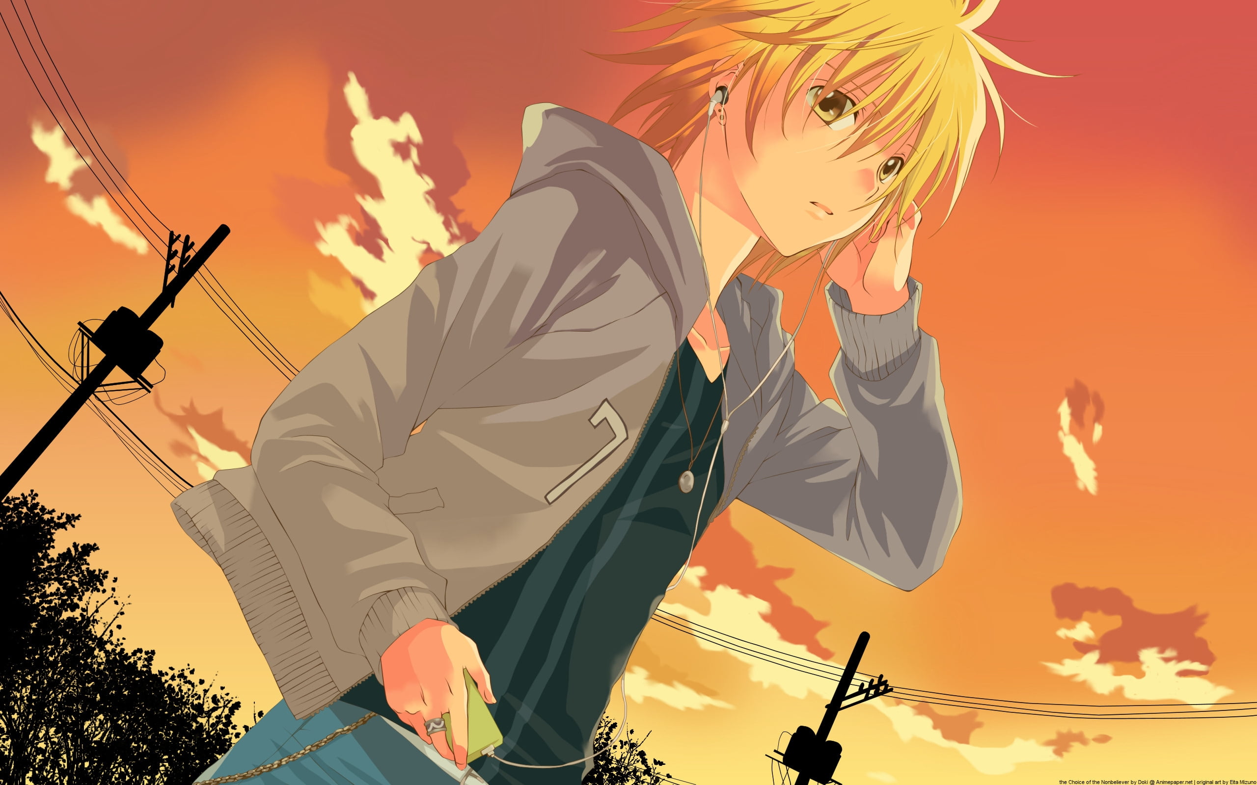 Yellow haired male anime character HD wallpaper | Wallpaper Flare