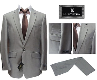 men's gray Louis Vuitton suit