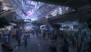 movie still screenshot, futuristic, digital art, fan art,  Mall  HD wallpaper