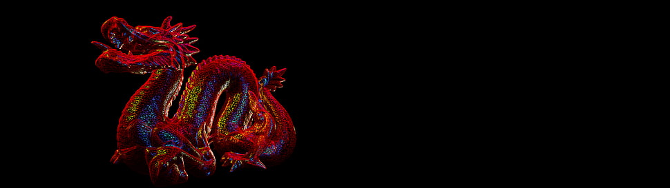 red dragon illustration HD wallpaper