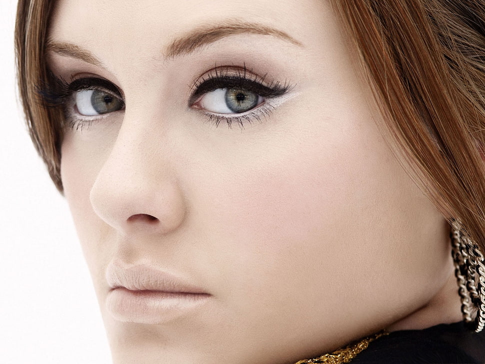 woman face photo HD wallpaper