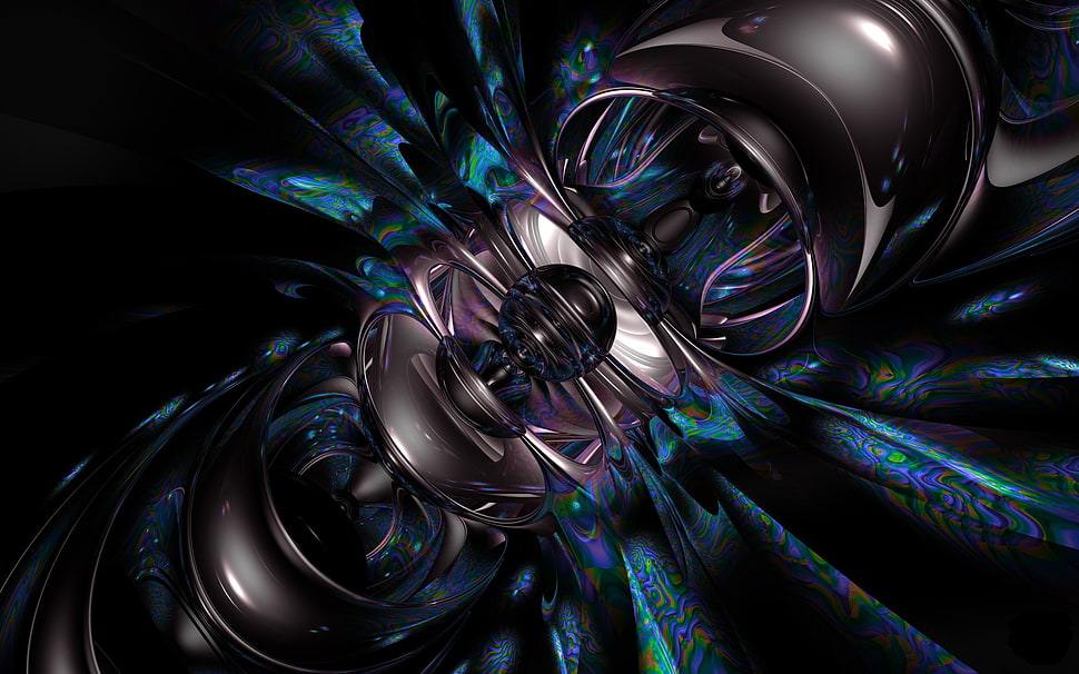 black and blue optical illusion HD wallpaper