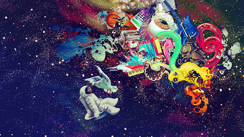 space, colorful, abstract, psychedelic HD wallpaper