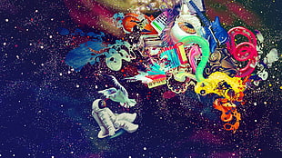 space, colorful, abstract, psychedelic