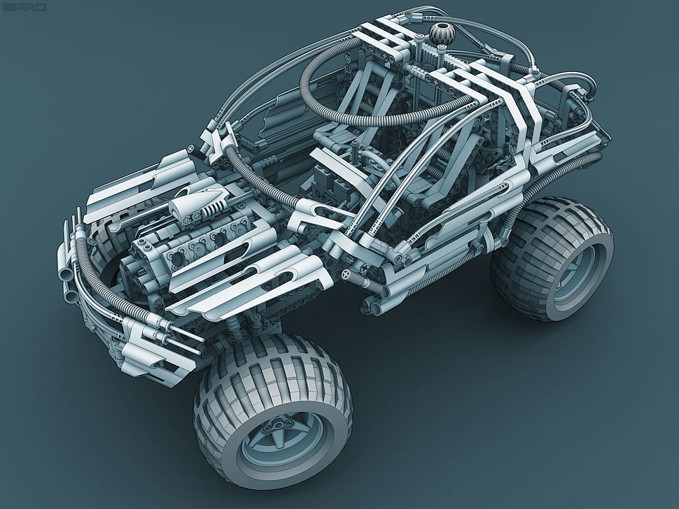 gray and black car frame HD wallpaper